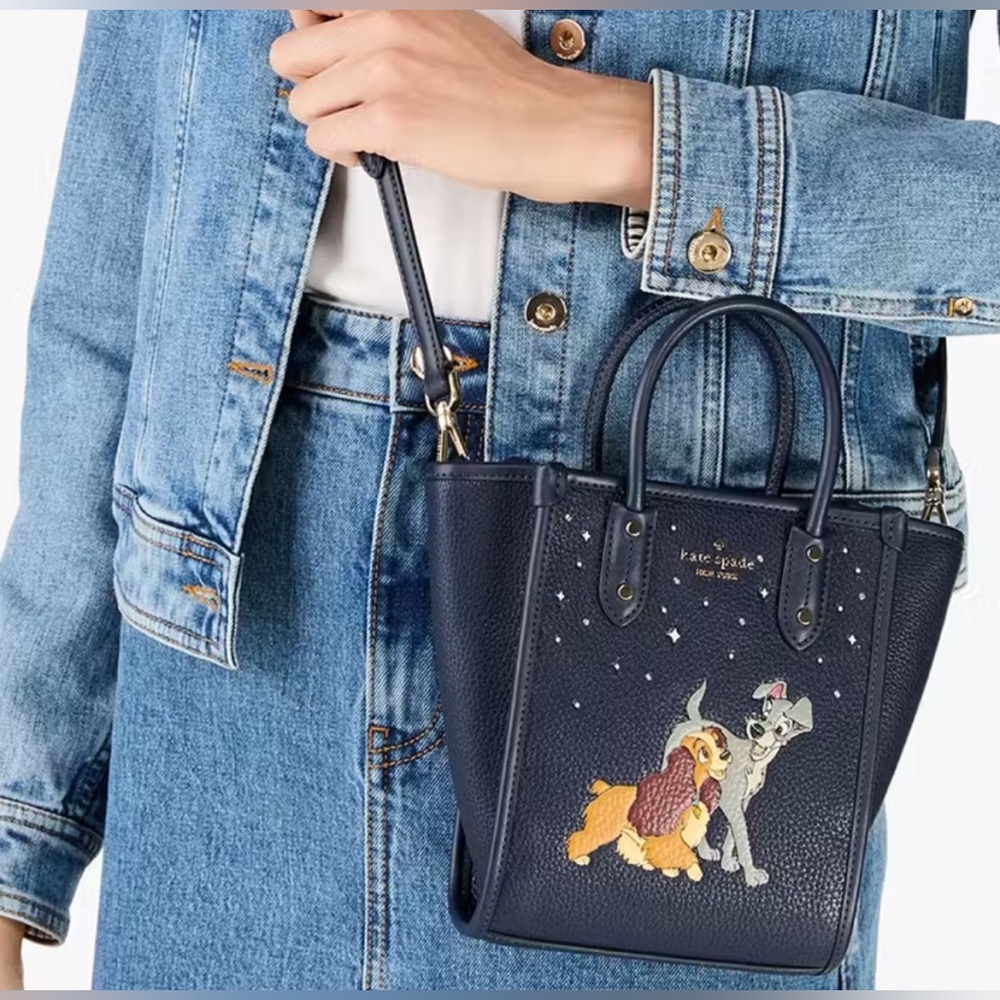 kate spade navy blue Disney Lady and the Tramp Crossbody Tote - Picture 3 of 6